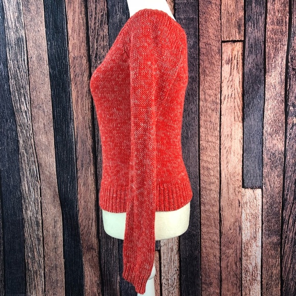 American Eagle Outfitters Vibrant Red Scoop Neck Sweater - Picture 3 of 7